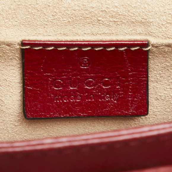GUCCI Red Leather Shoulder Bag - Picture 12 of 14